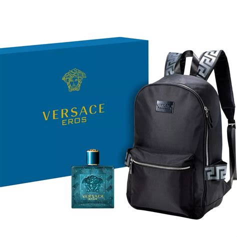 versace perfume gift pack|versace gift set with backpack.